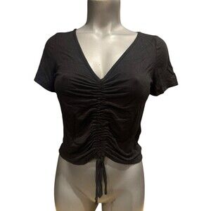 Gaze ruched center short sleeve t shirt small